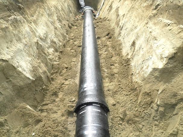 水道施設工事施工事例 布設工事　DIPφ400